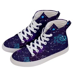 Realistic-night-sky-poster-with-constellations Women s Hi-top Skate Sneakers by Pakemis