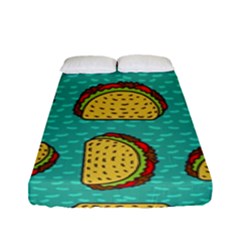 Taco-drawing-background-mexican-fast-food-pattern Fitted Sheet (full/ Double Size) by Pakemis