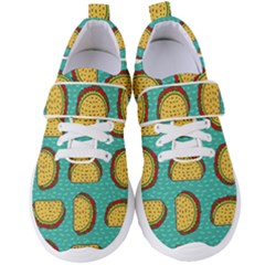 Taco-drawing-background-mexican-fast-food-pattern Women s Velcro Strap Shoes by Pakemis