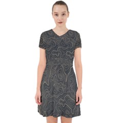 Damask-seamless-pattern Adorable In Chiffon Dress by Pakemis