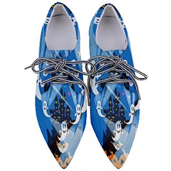 Halloween Ghosts Haunted House Pointed Oxford Shoes by artworkshop