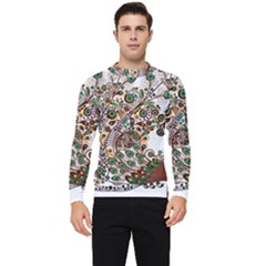 Peacock Graceful Bird Animal Men s Long Sleeve Rash Guard by artworkshop