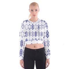 Various Types Of Snowflakes Cropped Sweatshirt by artworkshop