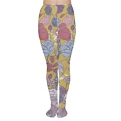 Floral Seamless Pattern With Flowers Vintage Background Colorful Illustration Tights by Pakemis