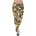 Damask-teardrop-gold-ornament-seamless-pattern Velvet Leggings View1