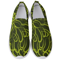 Green-abstract-stippled-repetitive-fashion-seamless-pattern Men s Slip On Sneakers by Pakemis