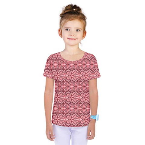 Pink-art-with-abstract-seamless-flaming-pattern Kids  One Piece Tee by Pakemis