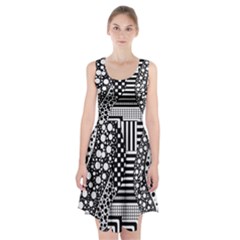 Black And White Racerback Midi Dress by gasi