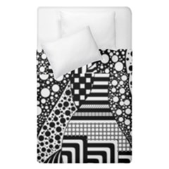 Black And White Duvet Cover Double Side (single Size) by gasi