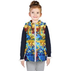 Abstract Art Kids  Hooded Puffer Vest by gasi