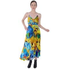 Abstract Art Tie Back Maxi Dress by gasi