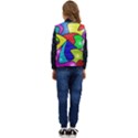 Colorful abstract art Kid s Short Button Up Puffer Vest	 View4