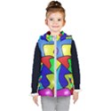 Colorful abstract art Kids  Hooded Puffer Vest View1