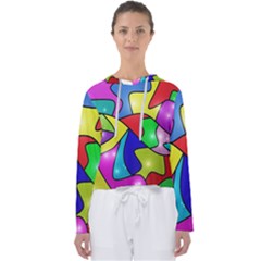 Colorful Abstract Art Women s Slouchy Sweat by gasi