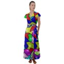 Colorful abstract art Flutter Sleeve Maxi Dress View1