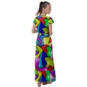 Colorful abstract art Flutter Sleeve Maxi Dress View2