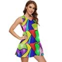 Colorful abstract art Tiered Sleeveless Mini Dress View2