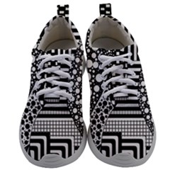 Black And White Design Mens Athletic Shoes by gasi