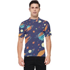 Space Galaxy Planet Universe Stars Night Fantasy Men s Short Sleeve Rash Guard by Uceng