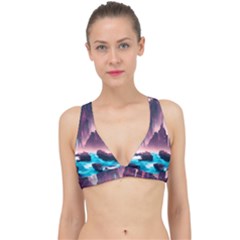 Urban City Cyberpunk River Cyber Tech Future Classic Banded Bikini Top by Uceng