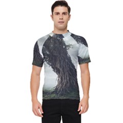 Trees Forest Woods Drawing Fantasy Dream Men s Short Sleeve Rash Guard by Uceng