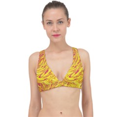 Red Yellow Abstract Wallpapers Abstracts Liquids Classic Banded Bikini Top by Uceng