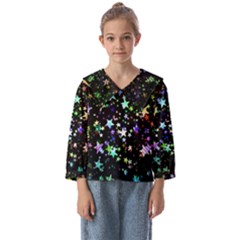 Christmas Star Gloss Lights Light Kids  Sailor Shirt by Uceng