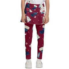 Flat Design Christmas Pattern Collection Art Kids  Skirted Pants by Uceng