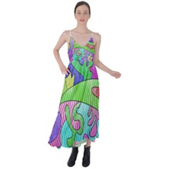 Colorful Stylish Design Tie Back Maxi Dress by gasi