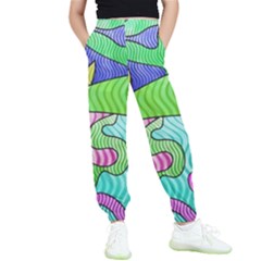 Colorful Stylish Design Kids  Elastic Waist Pants by gasi