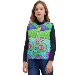 Colorful Stylish Design Kid s Short Button Up Puffer Vest	 by gasi