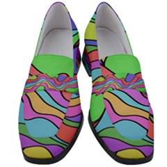 Colorful Stylish Design Women s Chunky Heel Loafers by gasi