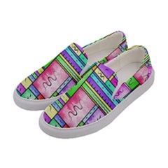 Colorful Pattern Women s Canvas Slip Ons by gasi