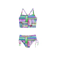 Colorful Pattern Girls  Tankini Swimsuit by gasi