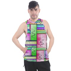 Colorful Pattern Men s Sleeveless Hoodie by gasi