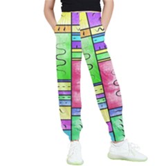 Colorful Pattern Kids  Elastic Waist Pants by gasi