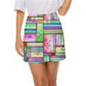 Colorful pattern Mini Front Wrap Skirt View1