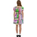 Colorful pattern Kids  Puff Sleeved Dress View4