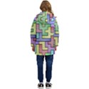 Colorful stylish design Kid s Hooded Longline Puffer Jacket View4