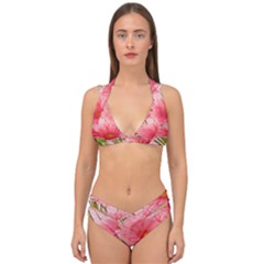 Nature Flowers Double Strap Halter Bikini Set by Sparkle