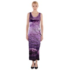 Violet Nature Fitted Maxi Dress by Sparkle