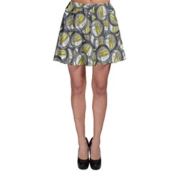 Gong Instrument Motif Pattern Skater Skirt by dflcprintsclothing