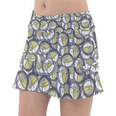 Gong Instrument Motif Pattern Classic Tennis Skirt by dflcprintsclothing