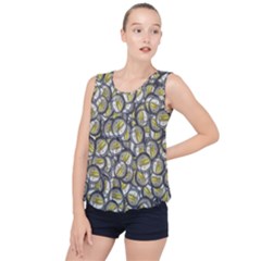 Gong Instrument Motif Pattern Bubble Hem Chiffon Tank Top by dflcprintsclothing