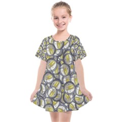 Gong Instrument Motif Pattern Kids  Smock Dress by dflcprintsclothing