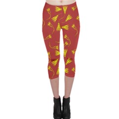 Background Pattern Texture Design Capri Leggings  by Ravend