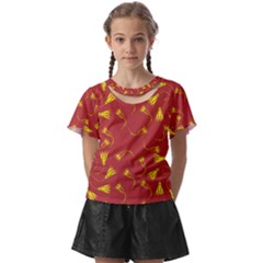 Background Pattern Texture Design Kids  Front Cut Tee by Ravend