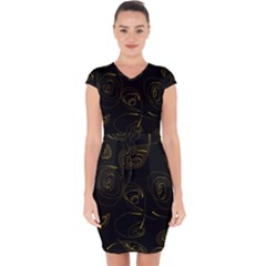 Fish 711 Capsleeve Drawstring Dress  by Mazipoodles
