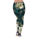 Fractal Glowing Kaleidoscope Wallpaper Art Design Velvet Leggings View2