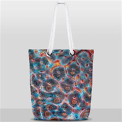 Fractal Black Texture Wallpaper Art Design Art Full Print Rope Handle Tote (small) by Pakemis